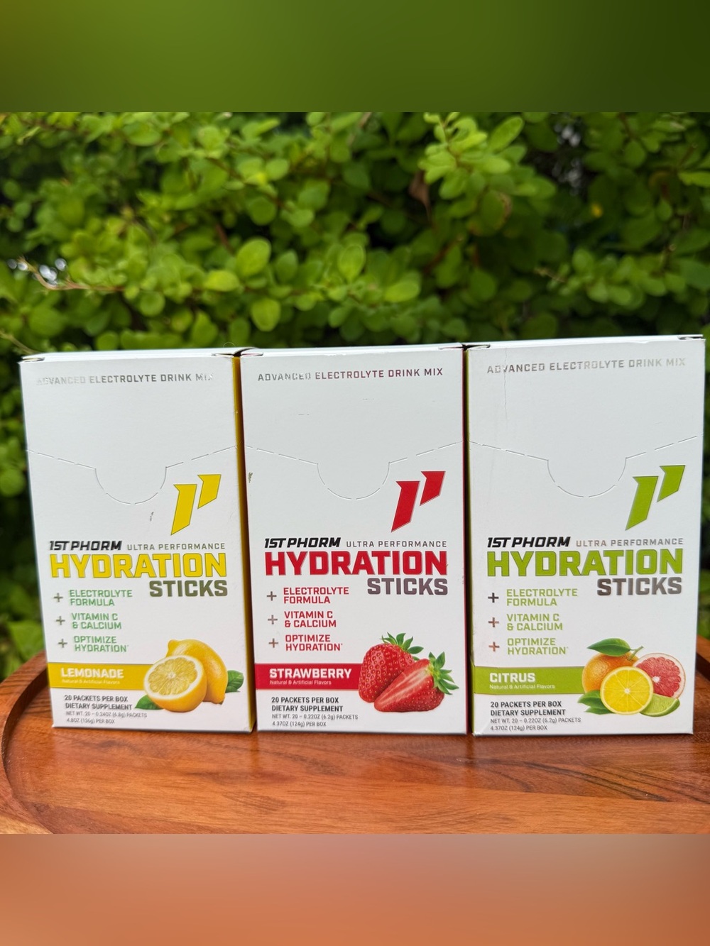 NEW 3 BOXES -1st Phorm Hydration Sticks Electrolyte Drink Mix Strawberry, Lemon,